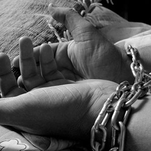 hands chained together