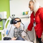 child in hospital with virtual device