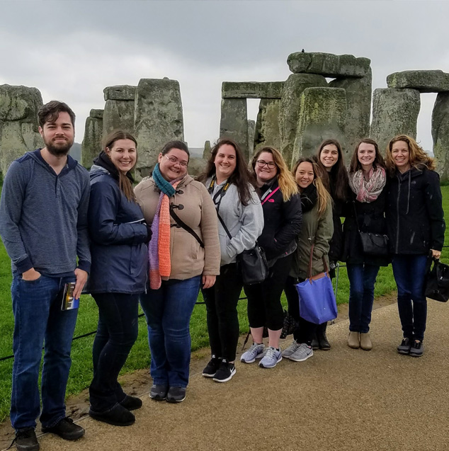 group photo at Stonehenge