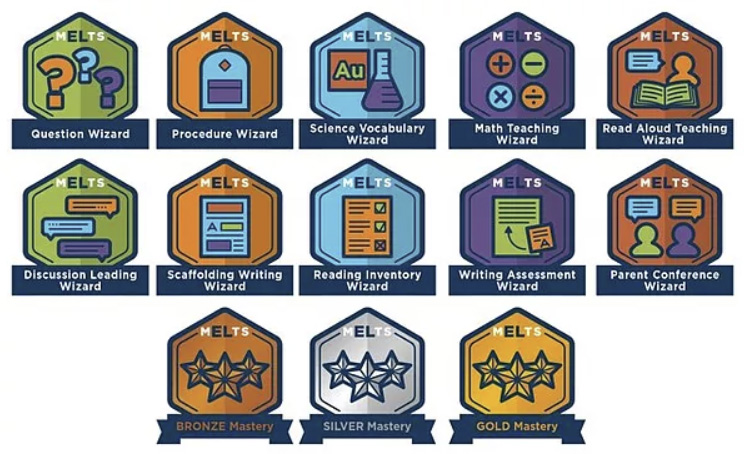 Graphic example of digital badges described