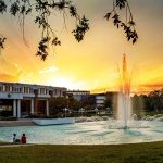 ucf reflection pond and millican hall