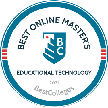 2021 Badge for Best Online Master's Educational Technology - Best Colleges