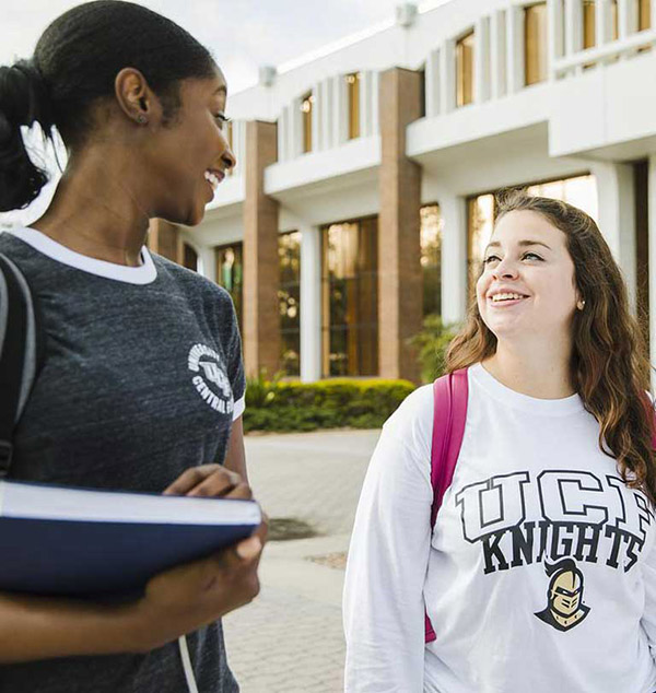 Students walking and talking