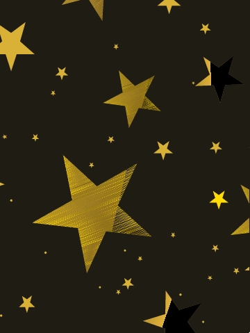 Gold stars on black background