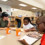 Students enjoy a reading session