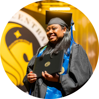 UCF woman graduating