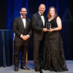 Claire Connolly Knox receiving Impact Award