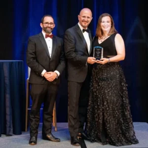 Claire Connolly Knox receiving Impact Award