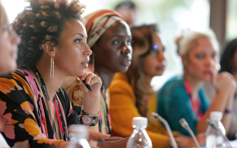 Women attentive in a meeting