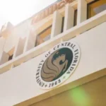 UCF seal on Building
