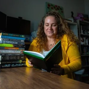 Staci Zavattaro reading book