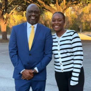 Vincent Evans with Ayanna Williams