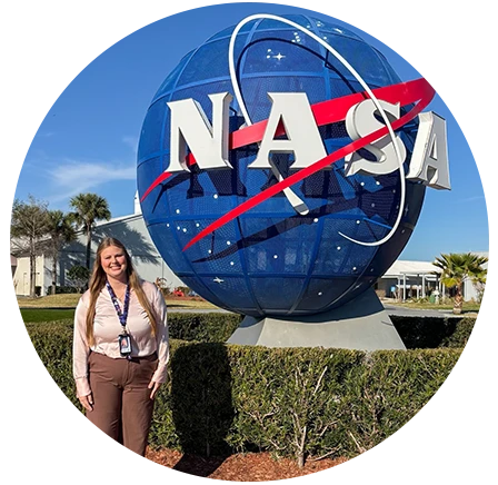 Ashley McBee standing at NASA